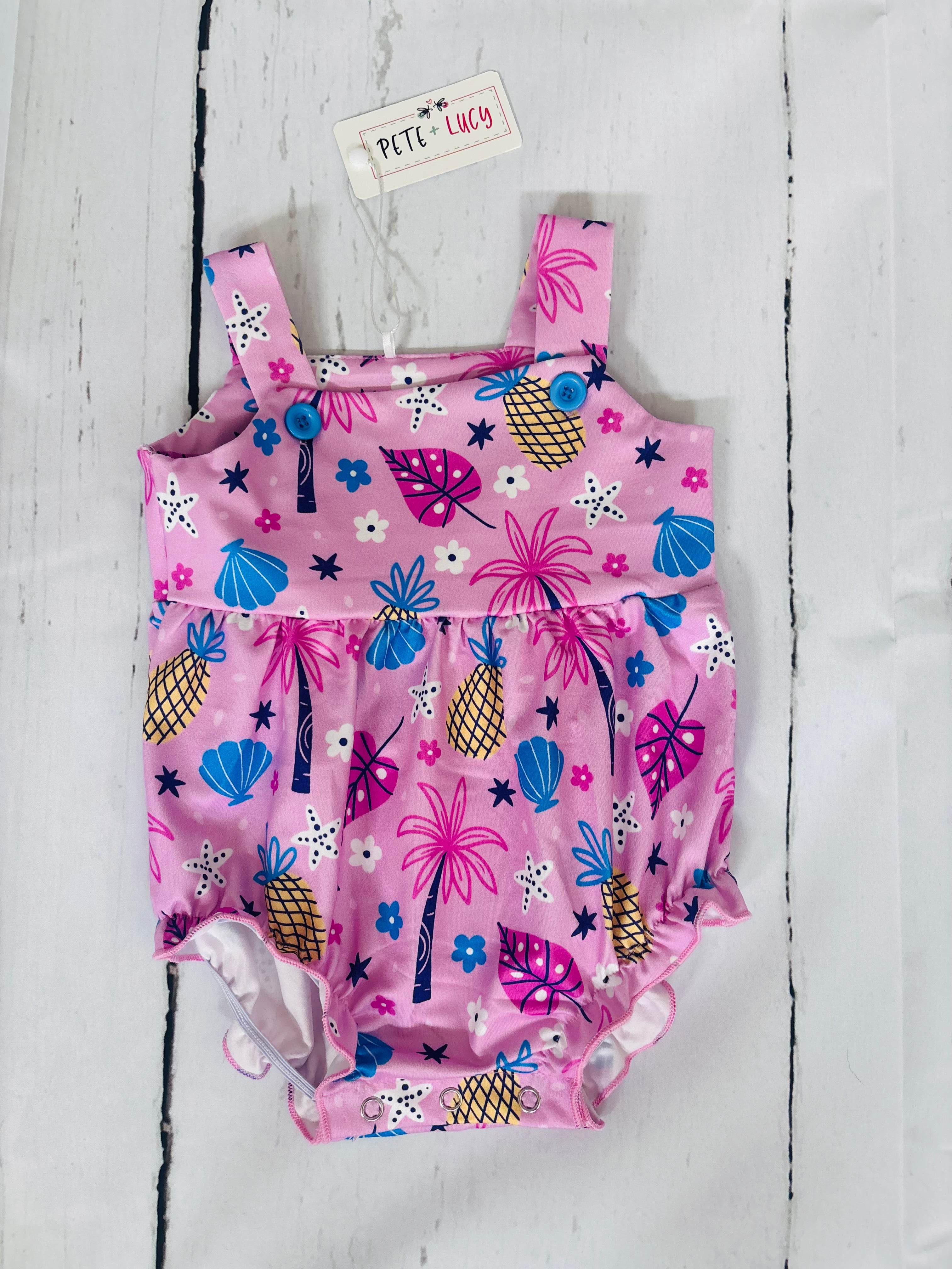 Palm Breeze Girl Infant Romper
