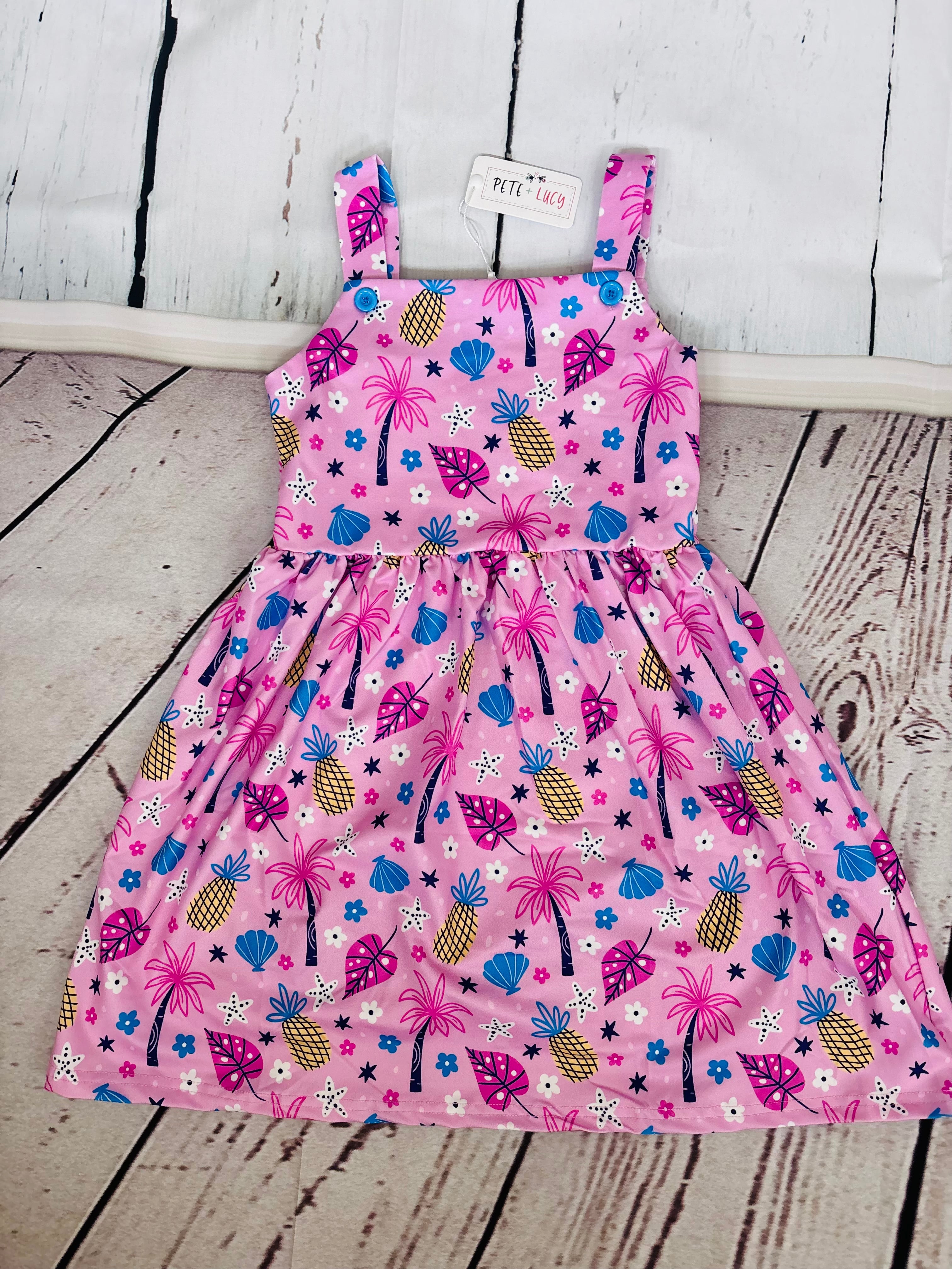 Palm Breeze Girls Dress