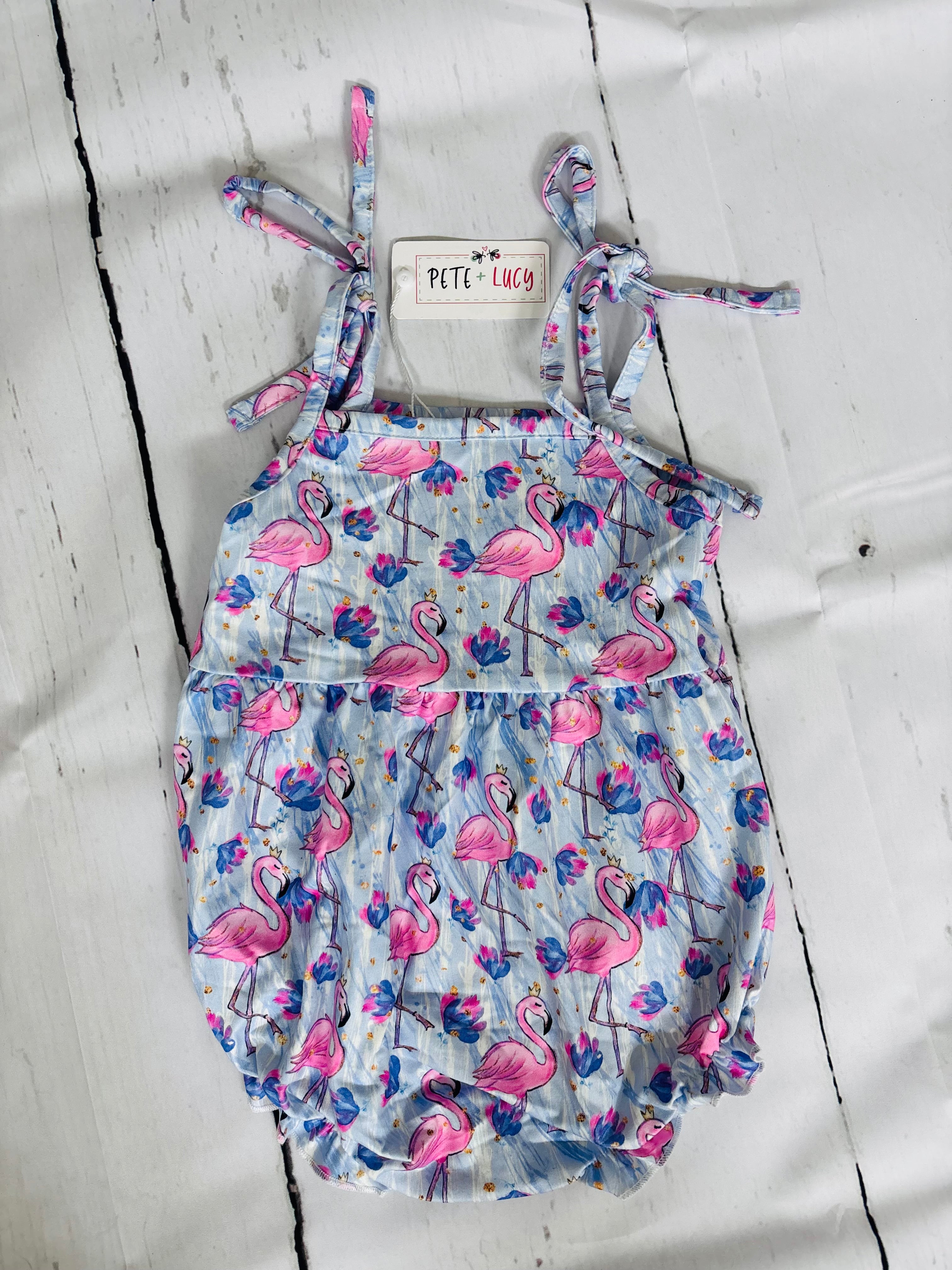 Flamingo Fancy Girl Infant Romper